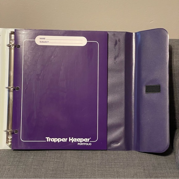 Vintage 90s Style Trapper Keeper Binder With Folder EUC Leopard / Cheetah Print - Picture 4 of 8